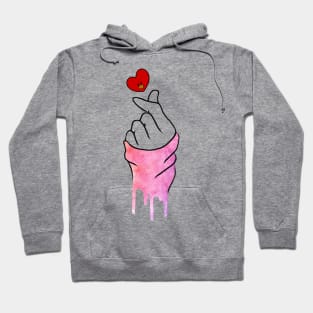 Korean heart sign - Cute heart | Army Kpop Hoodie